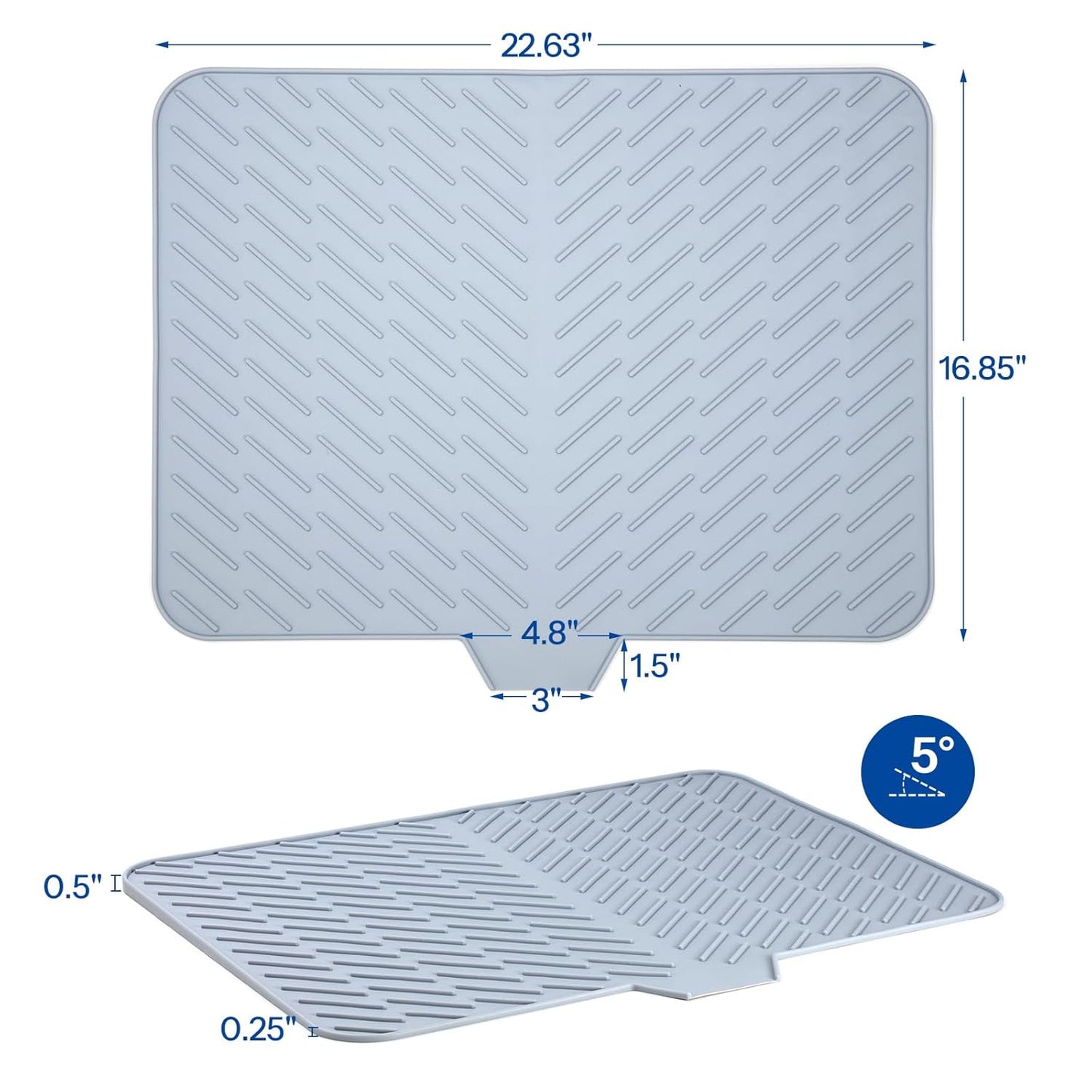 No-Spill Lightweight & Washable Quick-Drying Mats