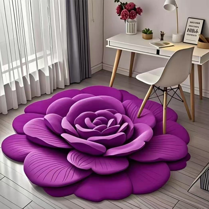 🌺 Floral Plush Diatomaceous Earth Floor Mat