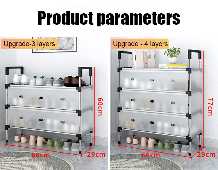 Space Saving Multi-Layer Dustproof Shoe Rack