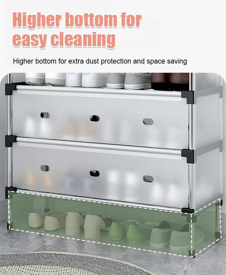 Space Saving Multi-Layer Dustproof Shoe Rack
