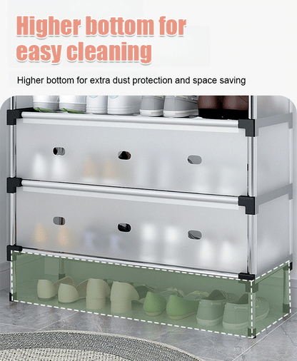 Space Saving Multi-Layer Dustproof Shoe Rack