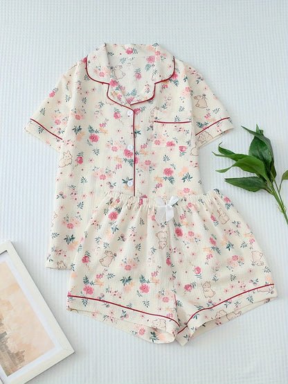 Women's Wearable 2pcs Pajama Set, Beautiful and Fashionable Holiday Party Pajamas,