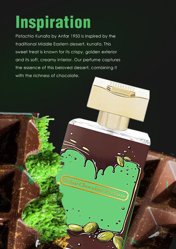Dubai Chocolate Perfume Pistachio Kunafa Fragrance Edp