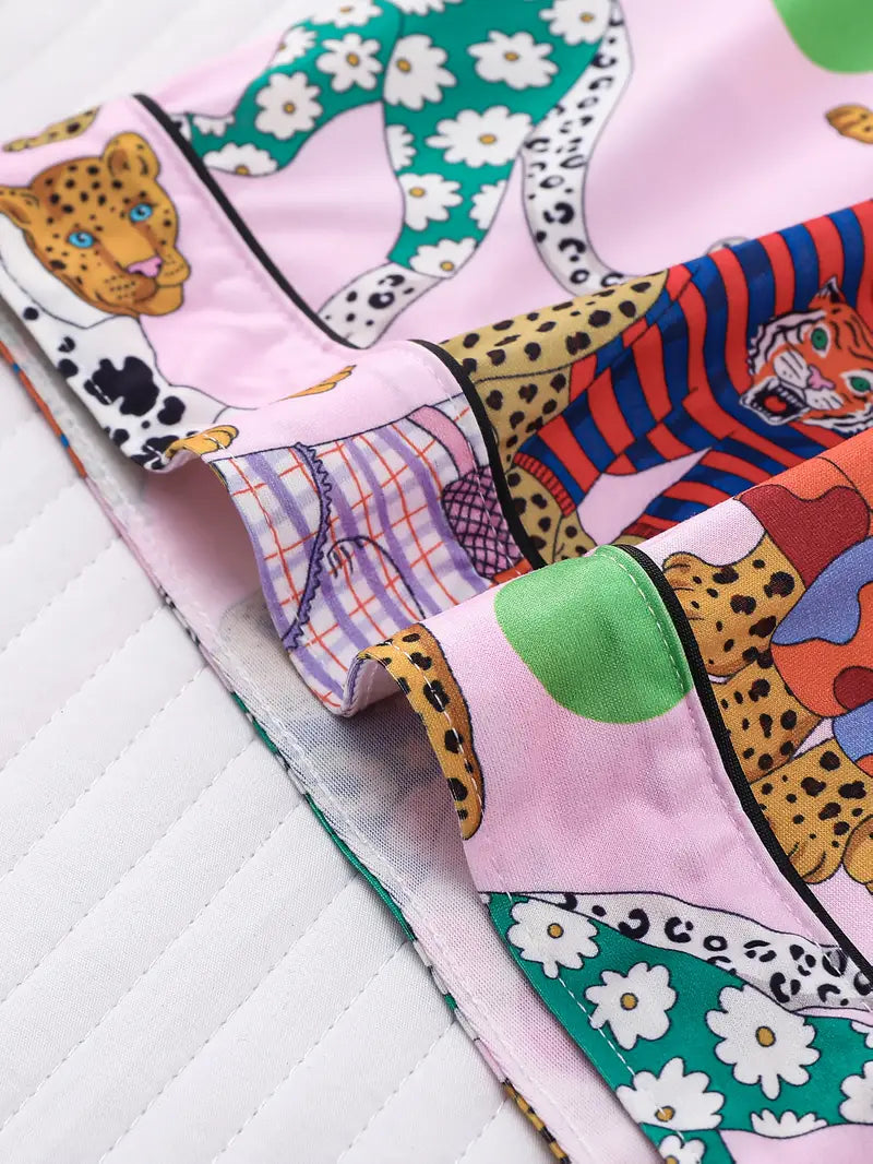 Women's Wearable 2pcs Pajama Set, Beautiful and Fashionable Holiday Party Pajamas,