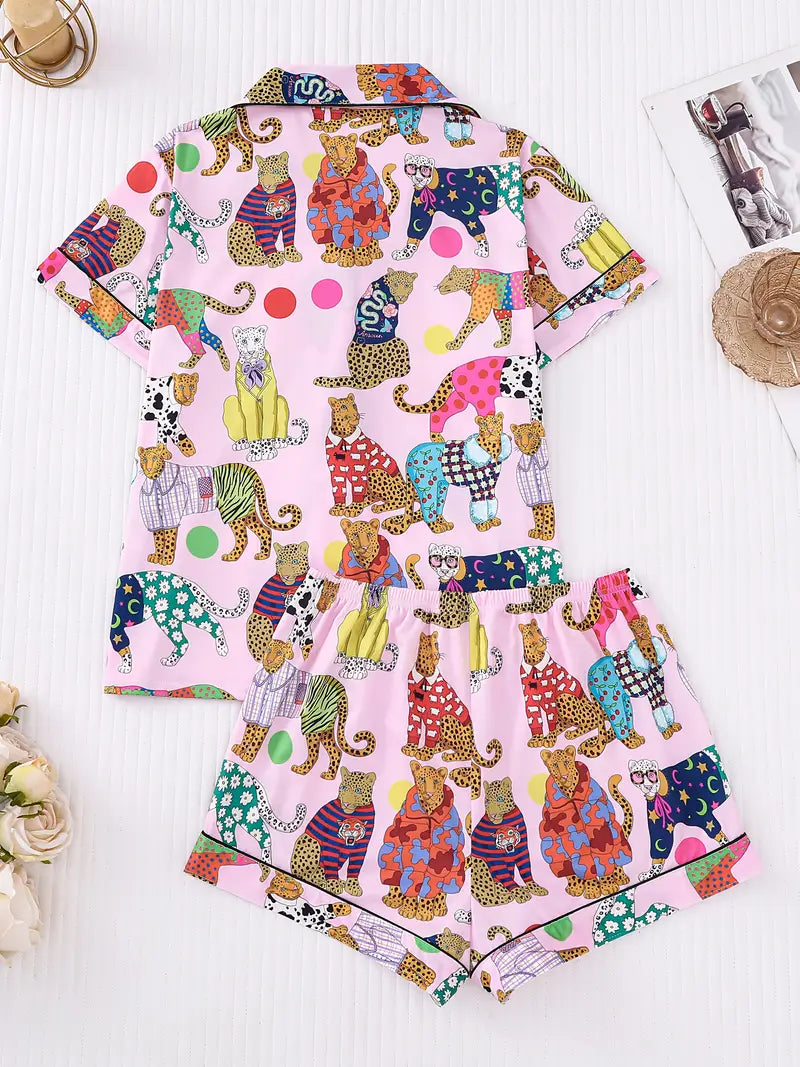 Women's Wearable 2pcs Pajama Set, Beautiful and Fashionable Holiday Party Pajamas,