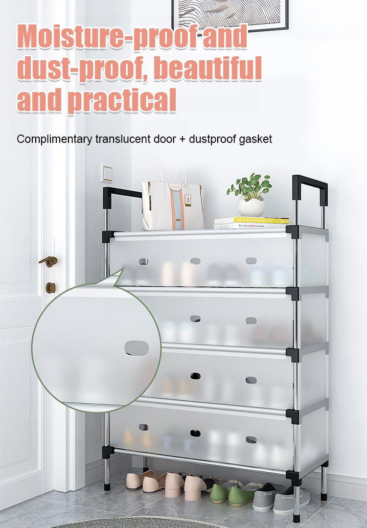 Space Saving Multi-Layer Dustproof Shoe Rack