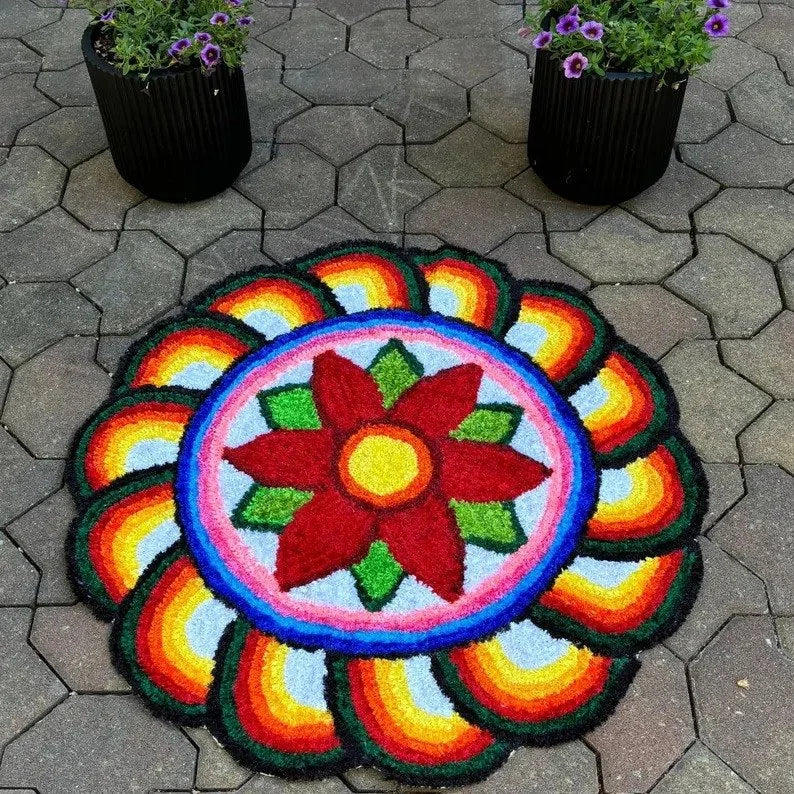 Mat for Diwali, Non-Slip Deepawali & Home Decor Item Mandir, Pooja, Dhanteras, Festival Decoration Items for Entrance & Floor