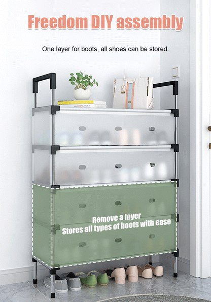 Space Saving Multi-Layer Dustproof Shoe Rack