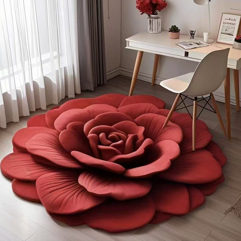 🌺 Floral Plush Diatomaceous Earth Floor Mat