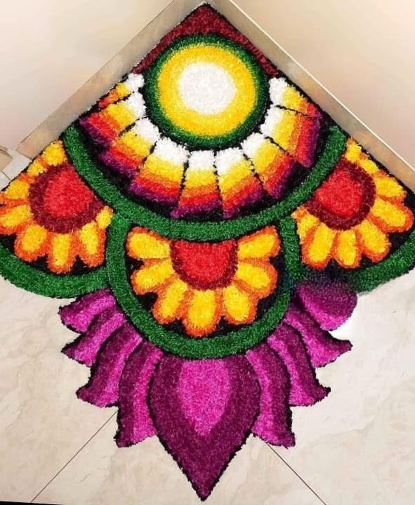 Mat for Diwali, Non-Slip Deepawali & Home Decor Item Mandir, Pooja, Dhanteras, Festival Decoration Items for Entrance & Floor