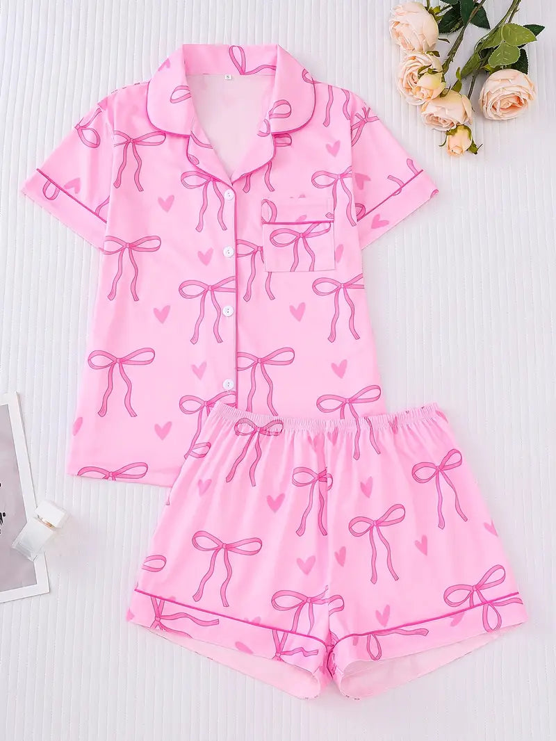 Women's Wearable 2pcs Pajama Set, Beautiful and Fashionable Holiday Party Pajamas,