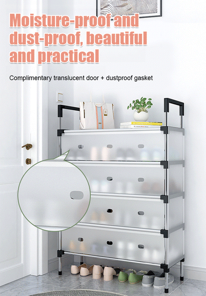 Space Saving Multi-Layer Dustproof Shoe Rack