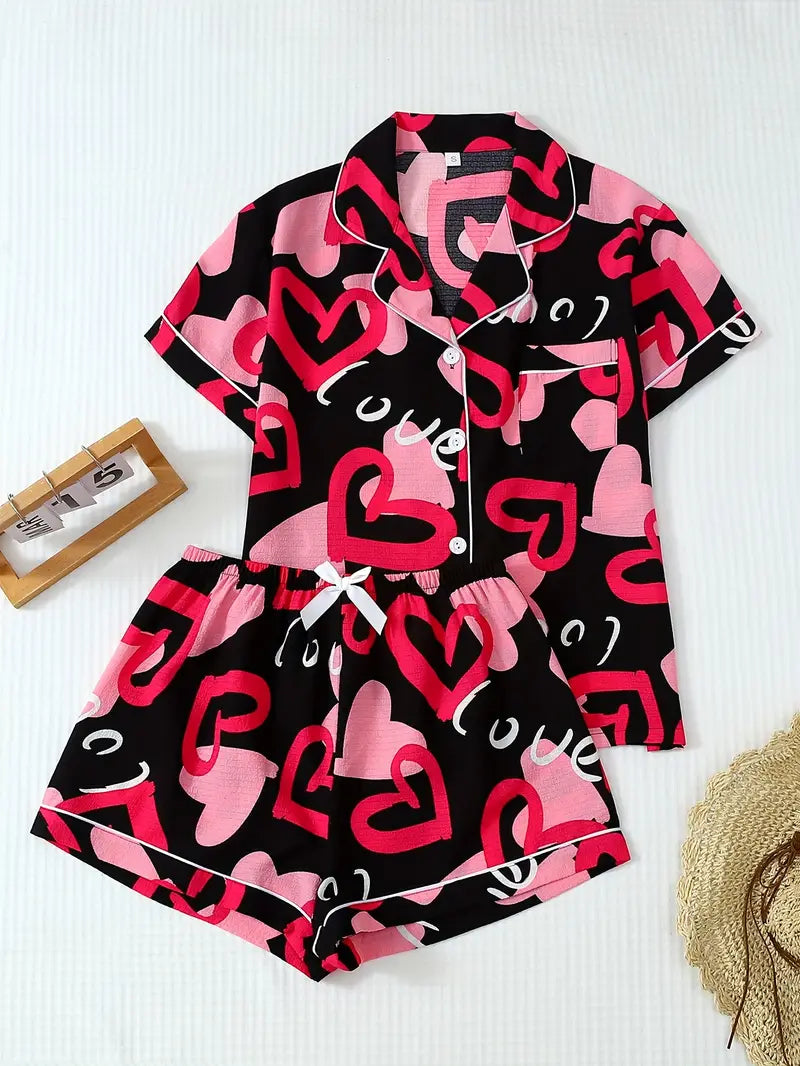 Women's Wearable 2pcs Pajama Set, Beautiful and Fashionable Holiday Party Pajamas,