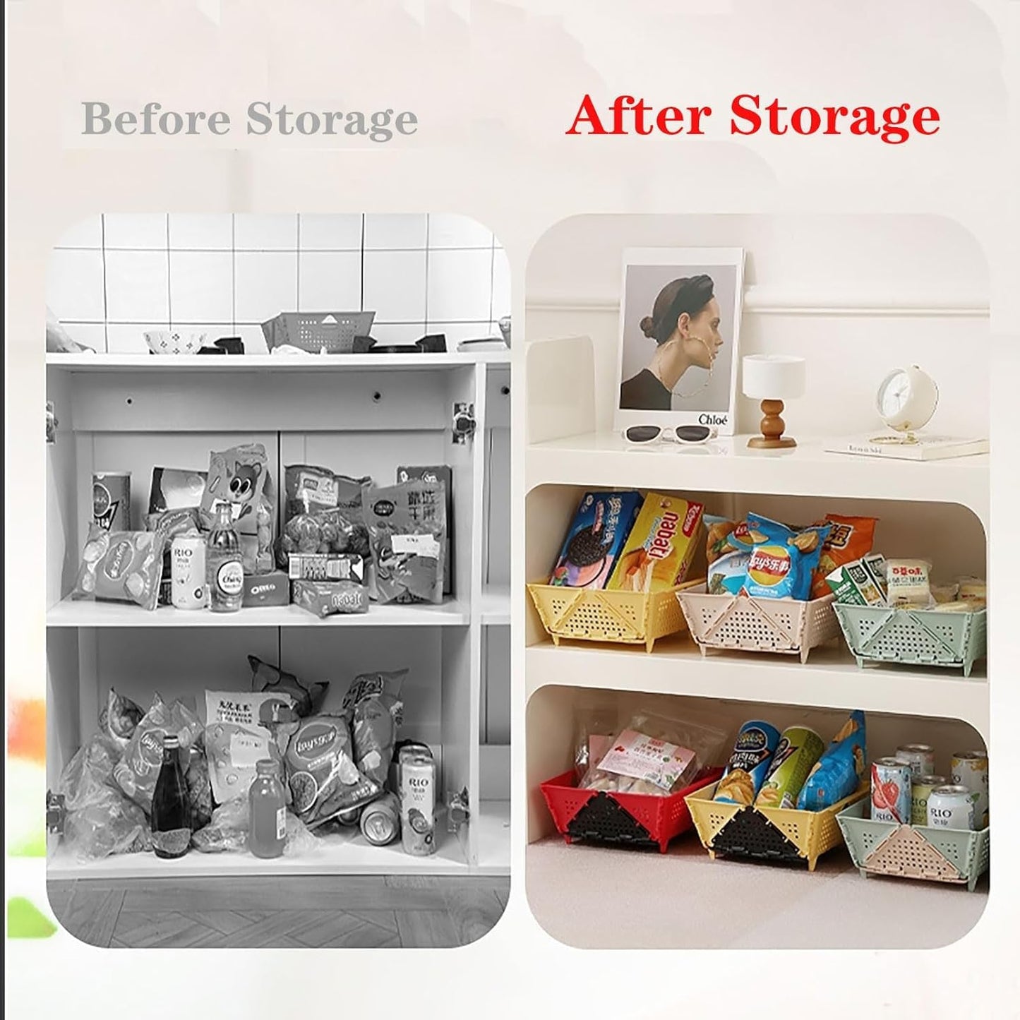 Multifunctional Storage Basket space-saving Organizer (PACK OF 2)