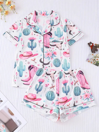 Women's Wearable 2pcs Pajama Set, Beautiful and Fashionable Holiday Party Pajamas,