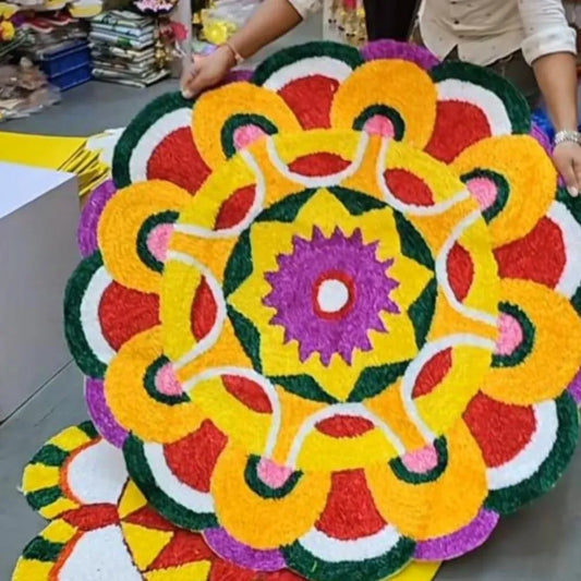 Mat for Diwali, Non-Slip Deepawali & Home Decor Item Mandir, Pooja, Dhanteras, Festival Decoration Items for Entrance & Floor