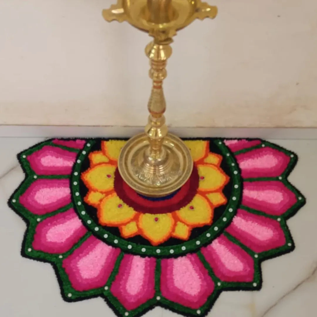 Mat for Diwali, Non-Slip Deepawali & Home Decor Item Mandir, Pooja, Dhanteras, Festival Decoration Items for Entrance & Floor