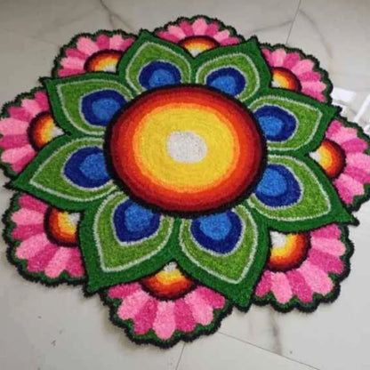 Mat for Diwali, Non-Slip Deepawali & Home Decor Item Mandir, Pooja, Dhanteras, Festival Decoration Items for Entrance & Floor