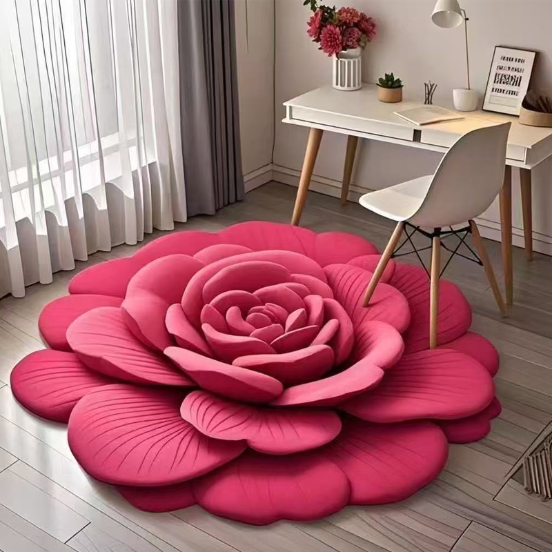 🌺 Floral Plush Diatomaceous Earth Floor Mat