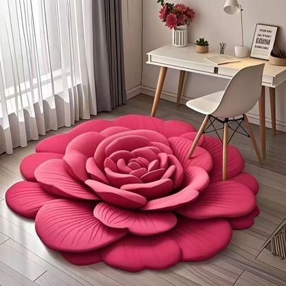 🌺 Floral Plush Diatomaceous Earth Floor Mat
