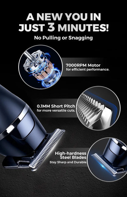 Powerful Long-Lasting Rechargeable Hair Clipper