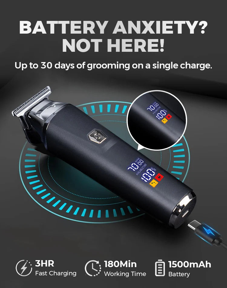 Powerful Long-Lasting Rechargeable Hair Clipper