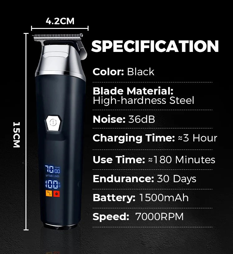 Powerful Long-Lasting Rechargeable Hair Clipper